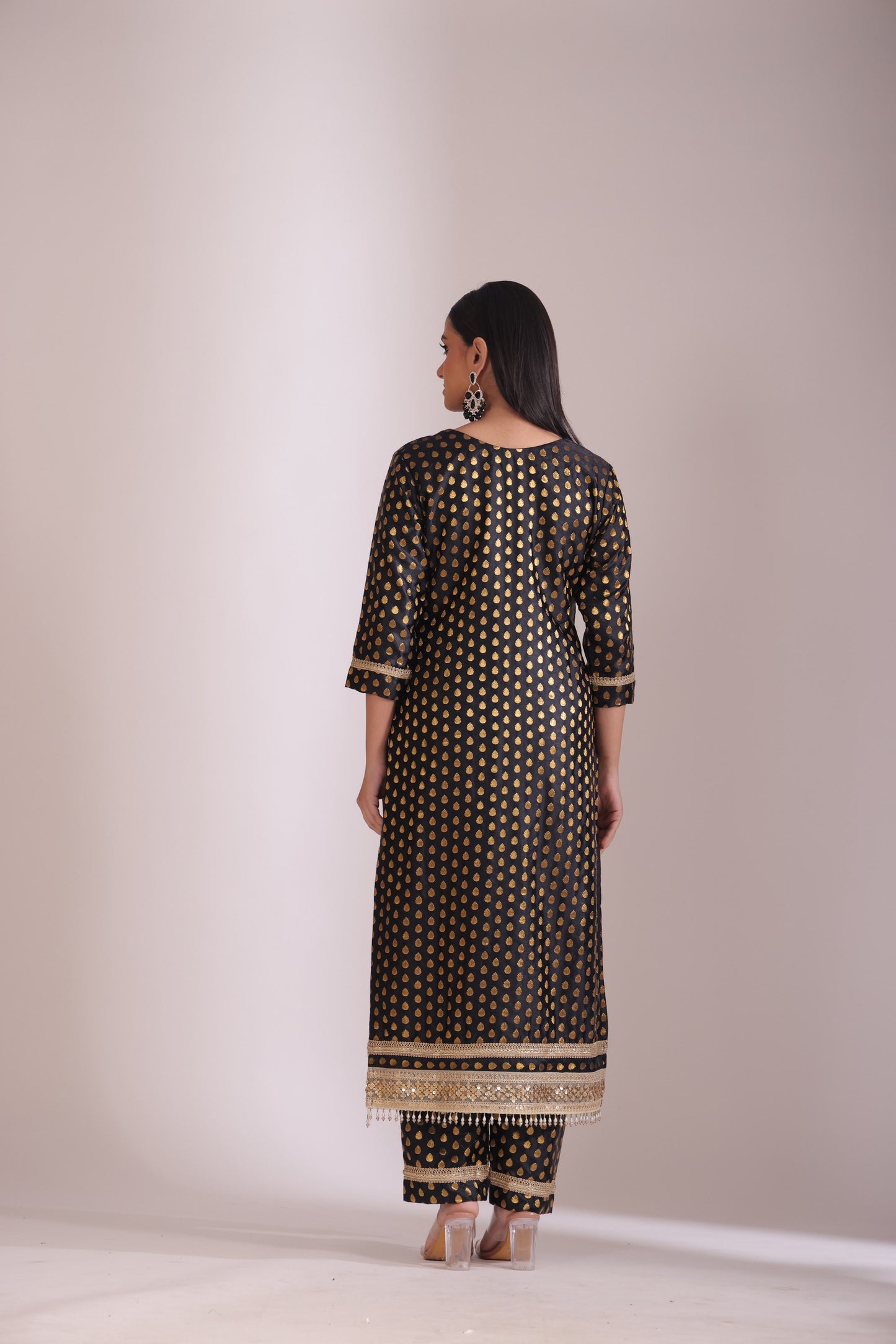 Noorika Black Kurta with pant and dupatta- set of 3