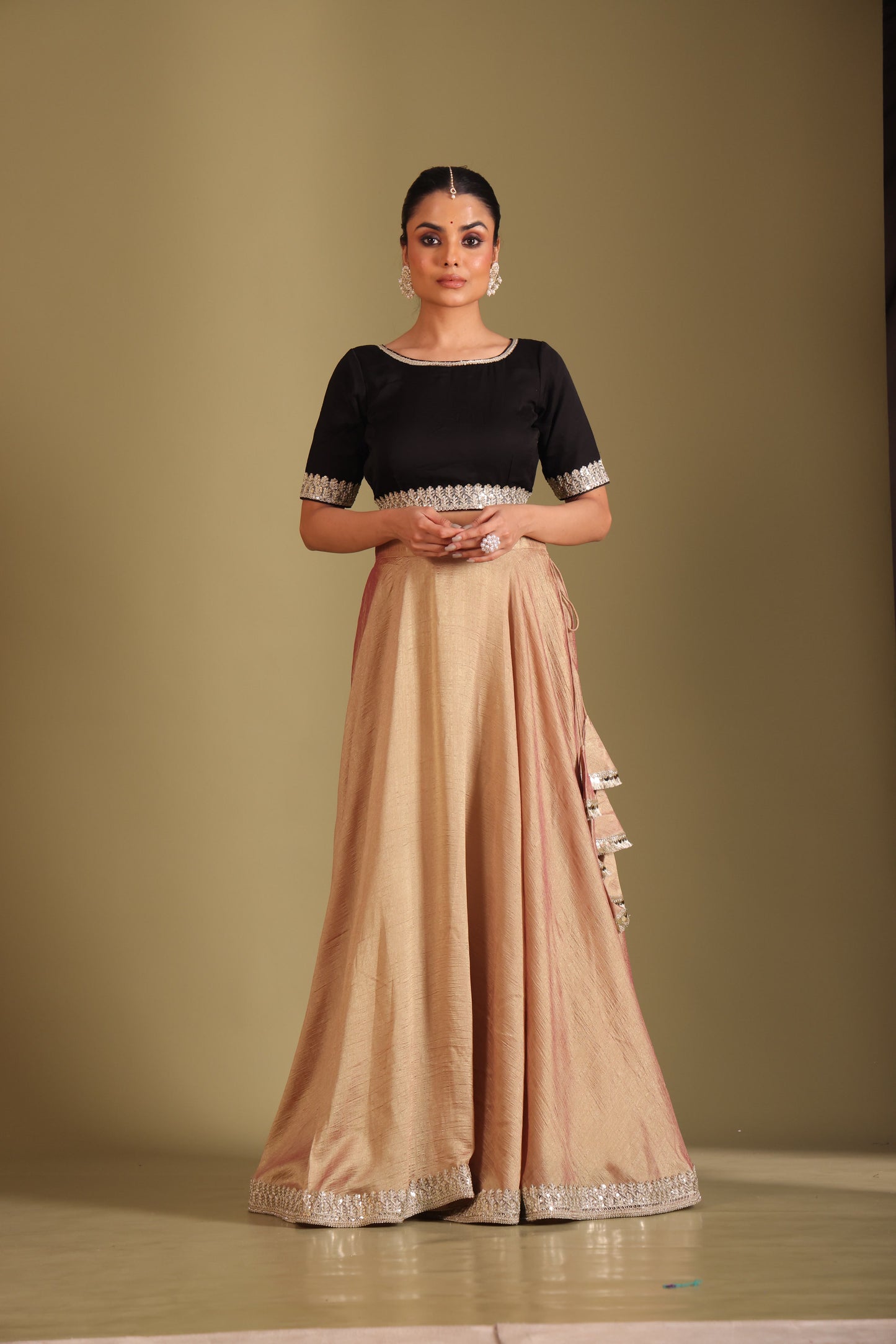 Jhalak Blouse with Lehenga and Dupatta- set of 3