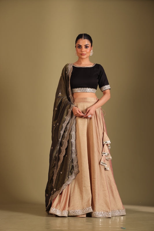 Jhalak Blouse with Lehenga and Dupatta- set of 3