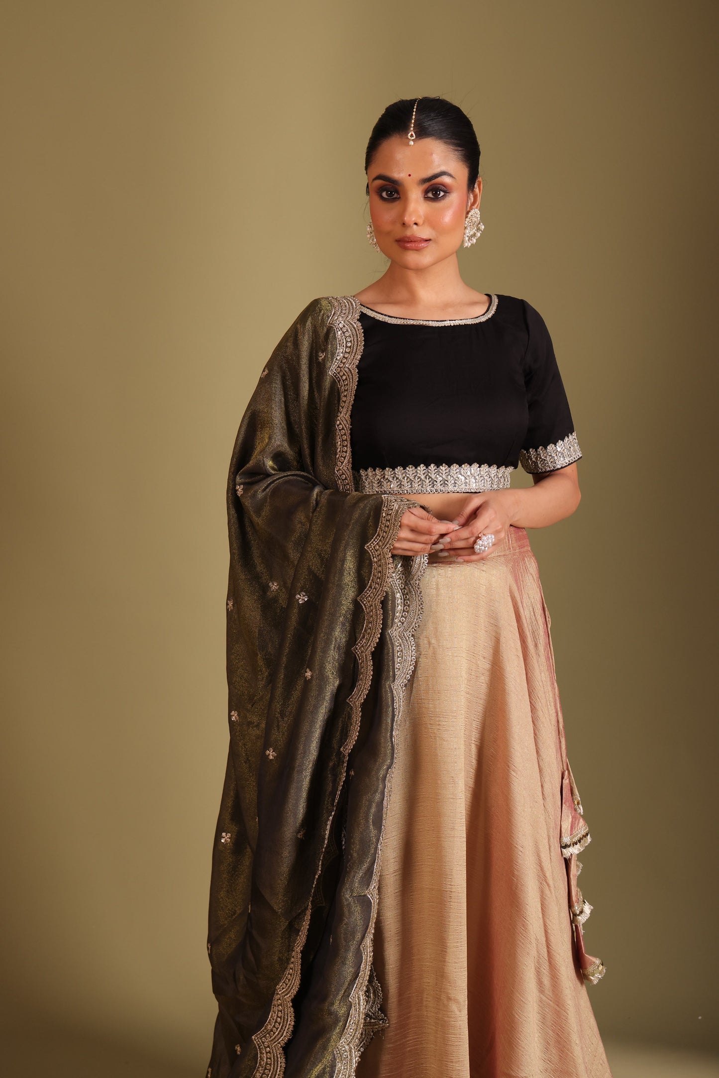 Jhalak Blouse with Lehenga and Dupatta- set of 3