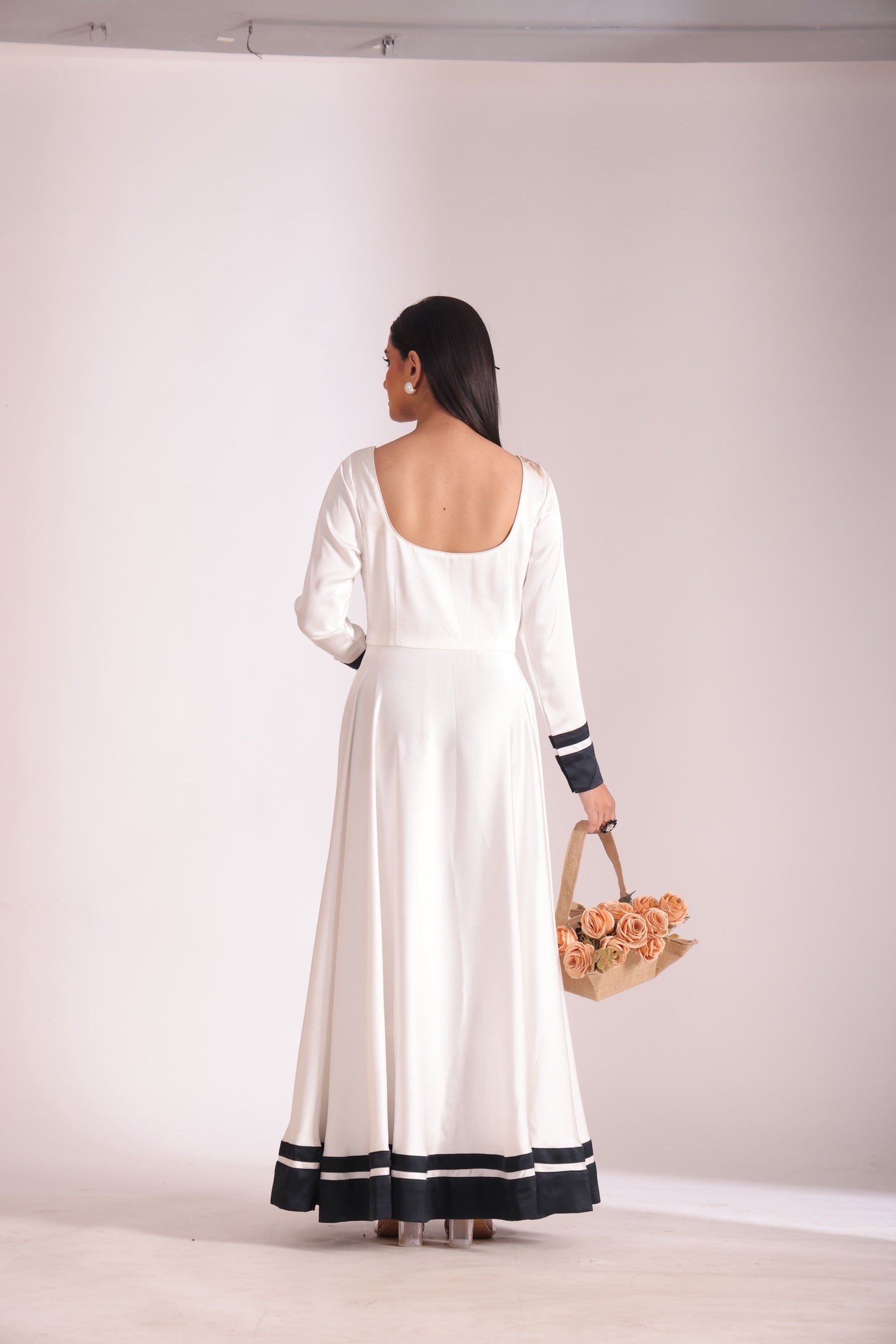 Jhalak White Anarkali with Chooridar and Dupatta- set of 3