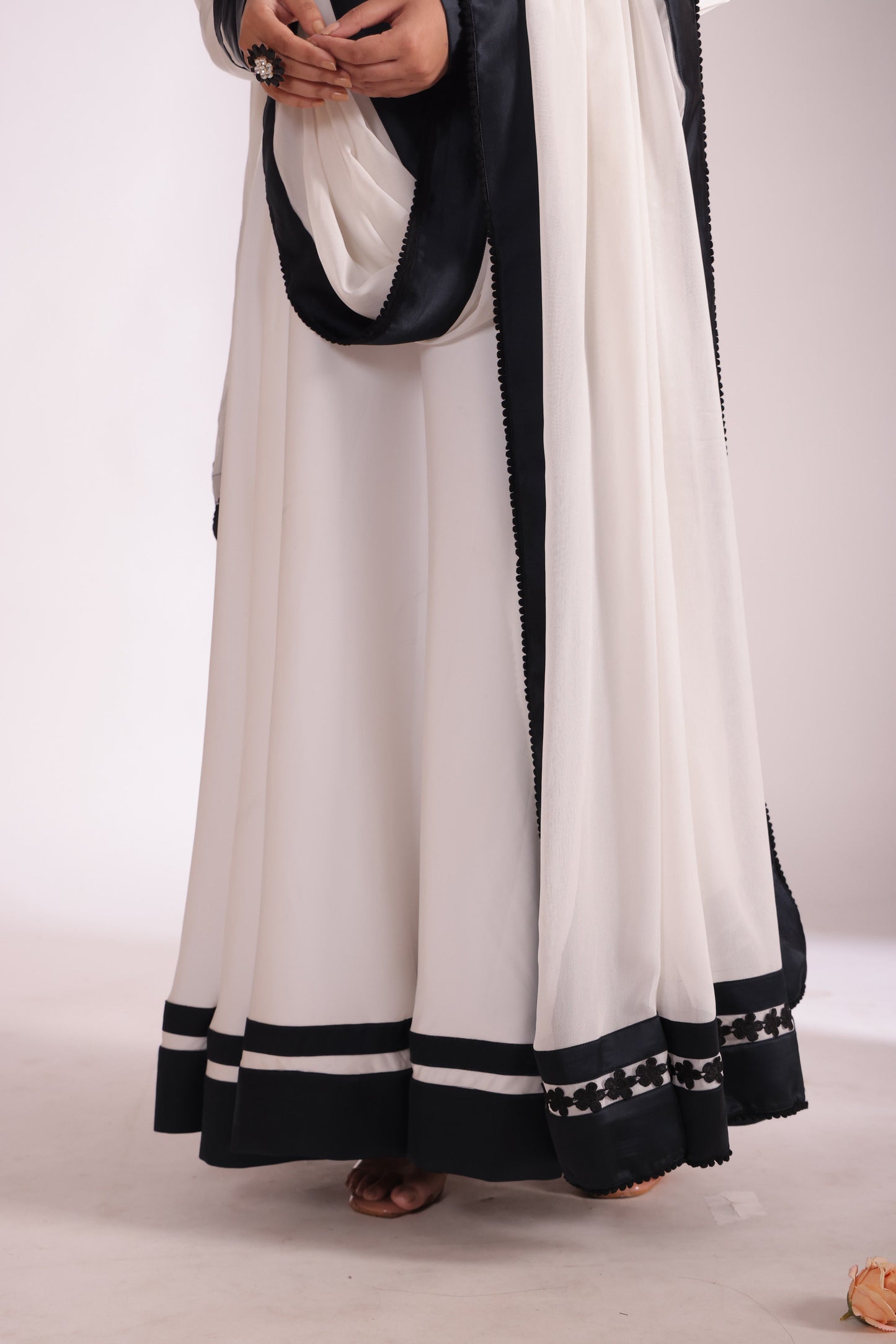 Jhalak White Anarkali with Chooridar and Dupatta- set of 3