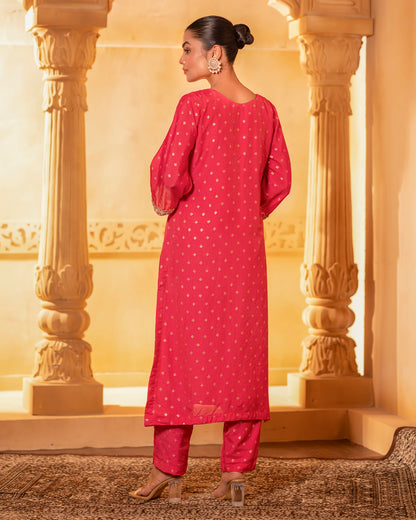 Tana Bana Rani Pink Kurta, Pant with Dupatta