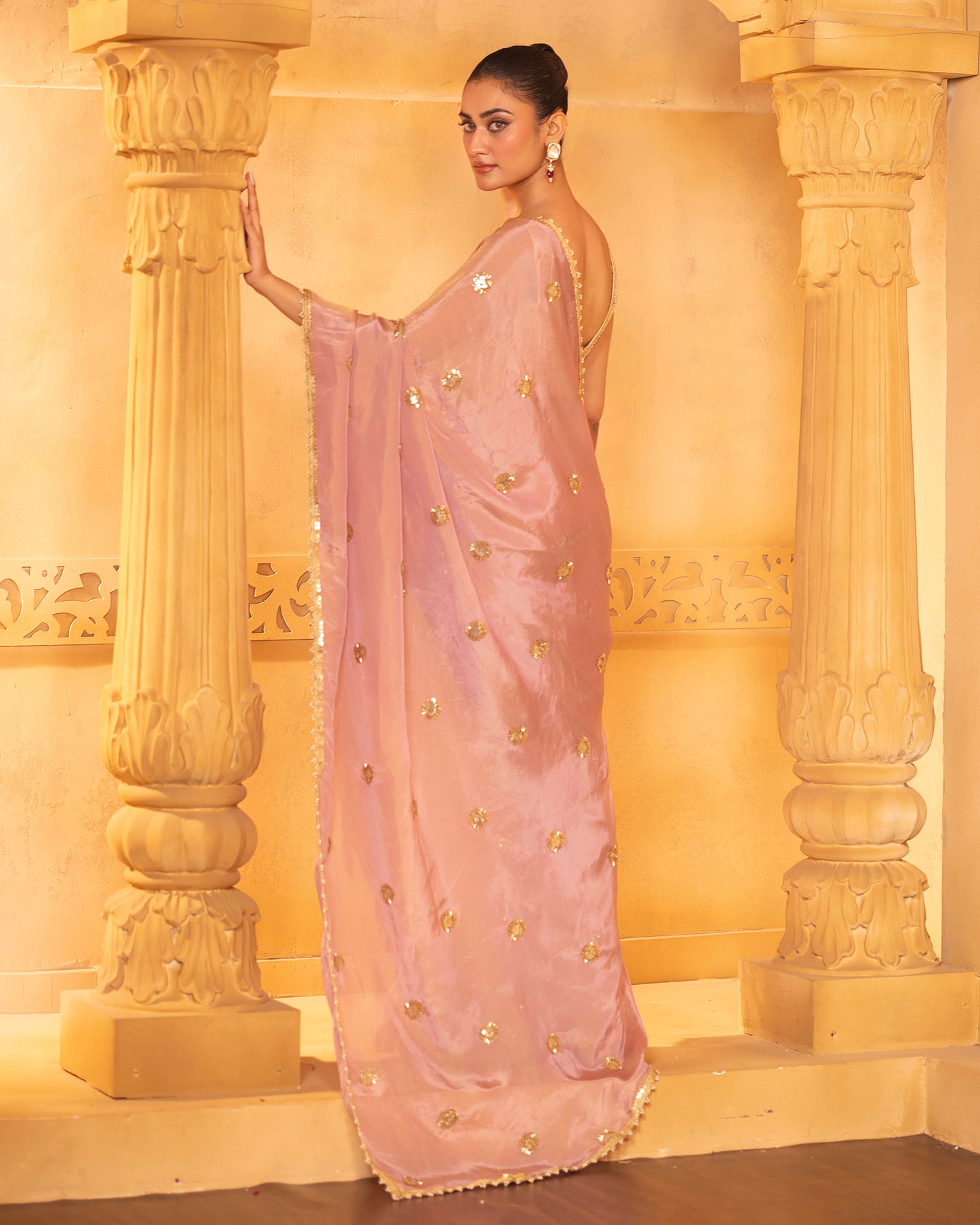 Sunheri 2.0 Blush Pink Tissue Silk Saree