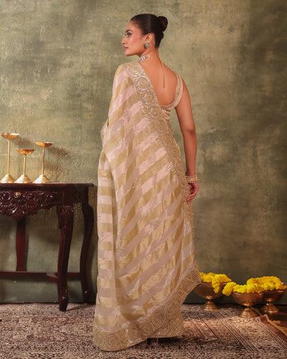 Sunheri 2.0 Two-Tone Silk Tissue Saree