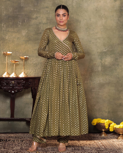 Naazrana Angrakha Anarkali, Pant and Dupatta Set of 3